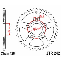 Couronne JT SPROCKETS acier...