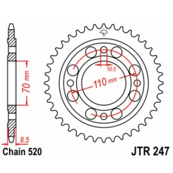 Couronne JT SPROCKETS acier...