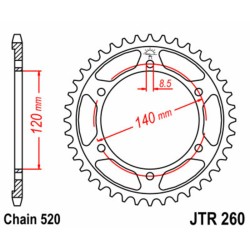 Couronne JT SPROCKETS acier...