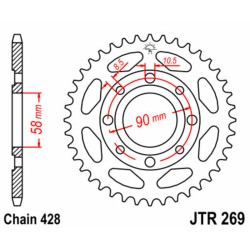 Couronne JT SPROCKETS acier...