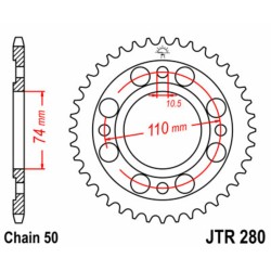 Couronne JT SPROCKETS acier...