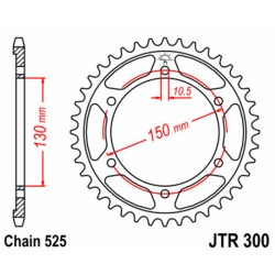 Couronne JT SPROCKETS acier...