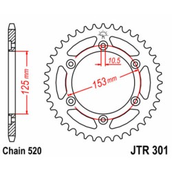 Couronne JT SPROCKETS acier...