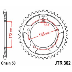 Couronne JT SPROCKETS acier...