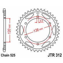 Couronne JT SPROCKETS acier...