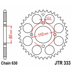 Couronne JT SPROCKETS acier...