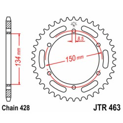 Couronne JT SPROCKETS acier...