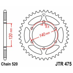Couronne JT SPROCKETS acier...