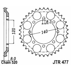 Couronne JT SPROCKETS acier...
