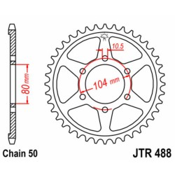 Couronne JT SPROCKETS acier...