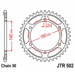 Couronne JT SPROCKETS acier...