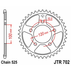 Couronne JT SPROCKETS acier...