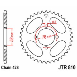 Couronne JT SPROCKETS acier...