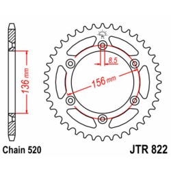 Couronne JT SPROCKETS acier...