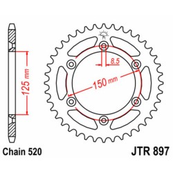 Couronne JT SPROCKETS acier...