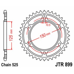 Couronne JT SPROCKETS acier...