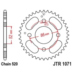Couronne JT SPROCKETS acier...
