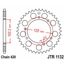 Couronne JT SPROCKETS acier...