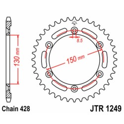 Couronne JT SPROCKETS acier...