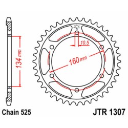 Couronne JT SPROCKETS acier...