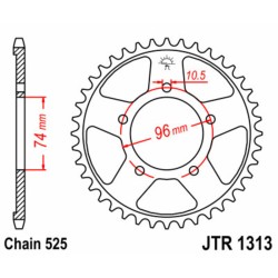 Couronne JT SPROCKETS acier...