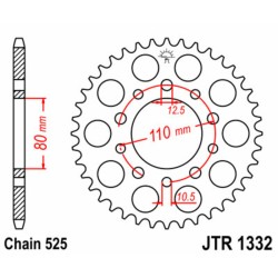 Couronne JT SPROCKETS acier...