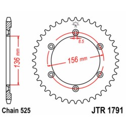 Couronne JT SPROCKETS acier...