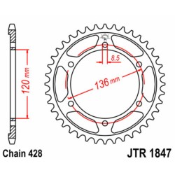 Couronne JT SPROCKETS acier...