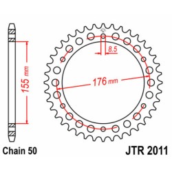 Couronne JT SPROCKETS acier...