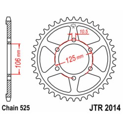Couronne JT SPROCKETS acier...