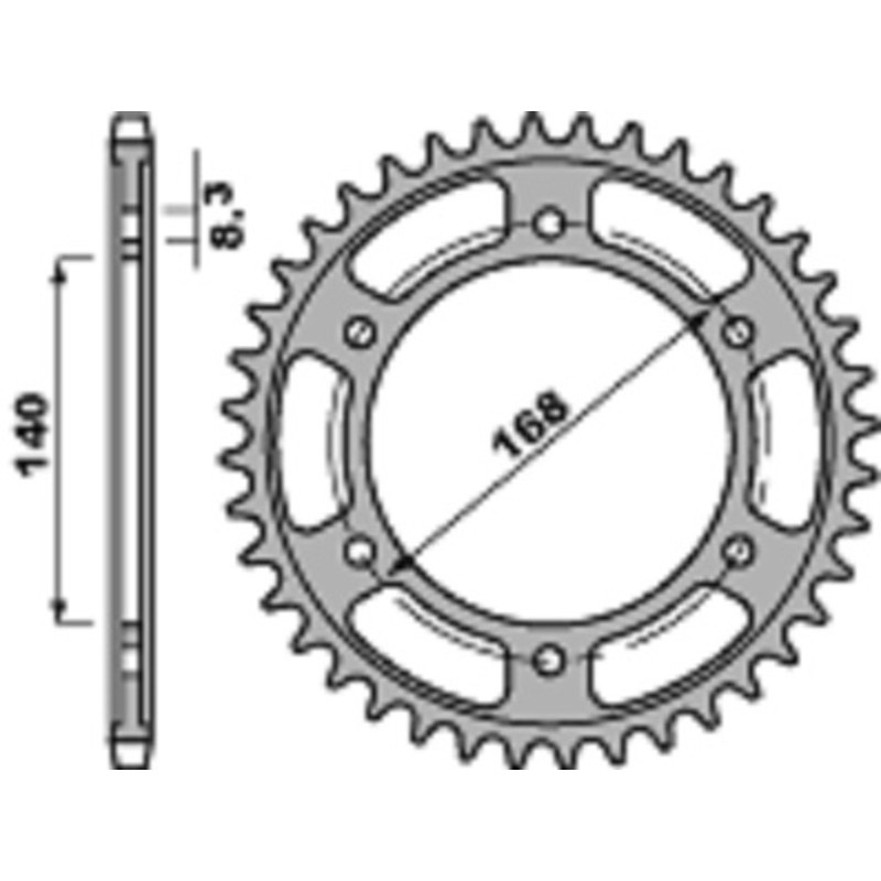 Couronne PBR acier standard 4550 - 525