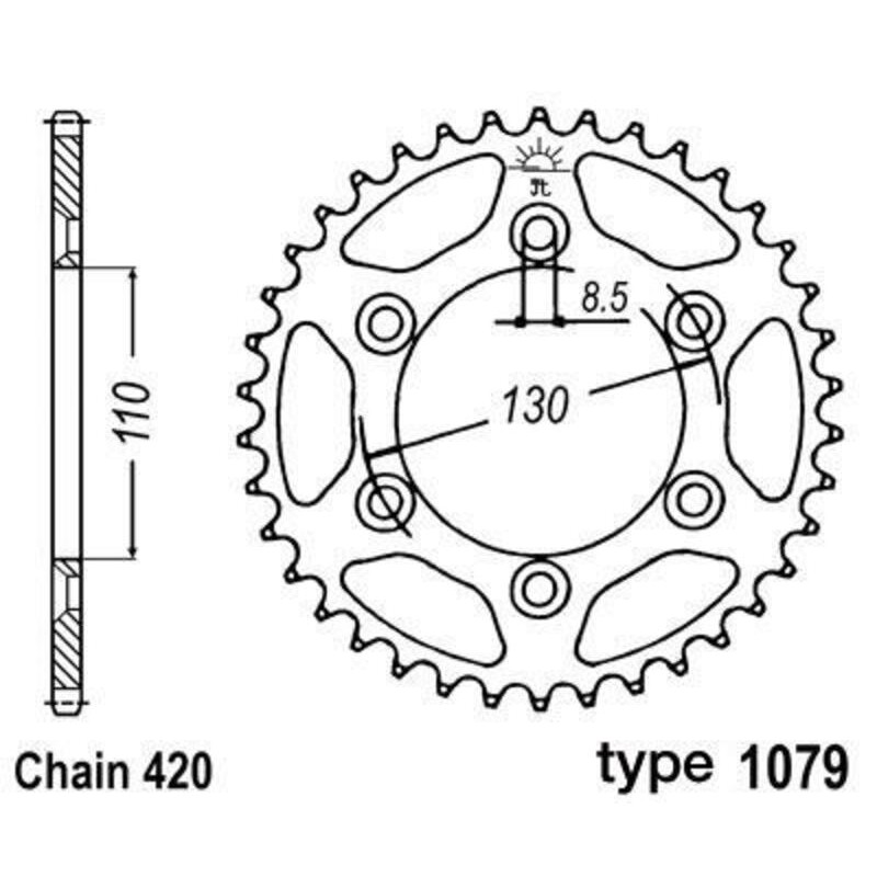 Couronne B1 acier standard - 420