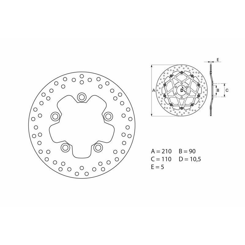 Disque de frein BREMBO Oro fixe - 68B40726