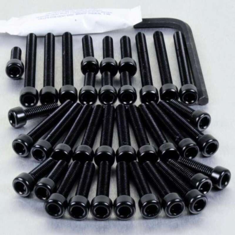 Kit visserie moteur Pro-Bolt alu noir Suzuki SV1000